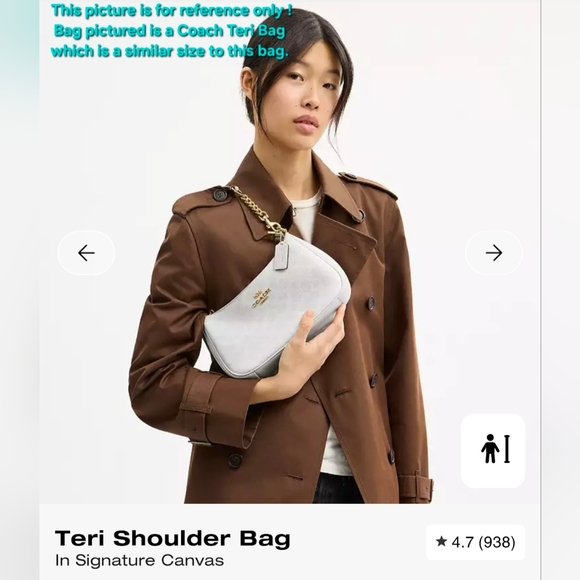 Coach Brown Signature Bag with Gold Chain - Picture 11 of 11